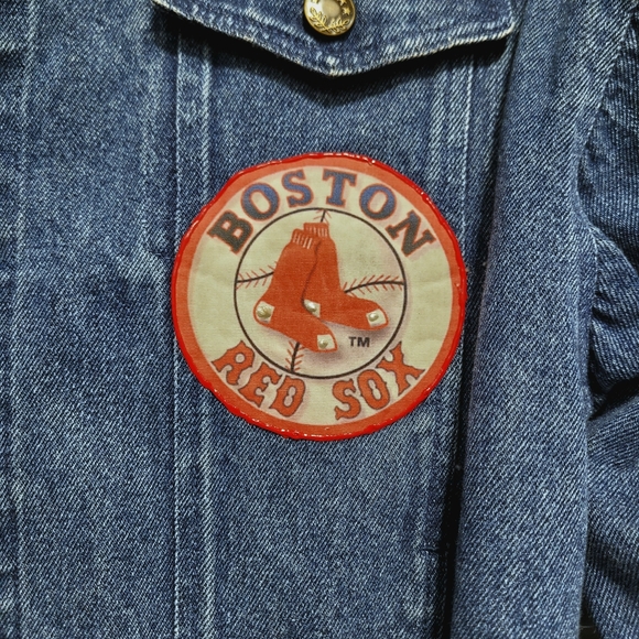 One Of A Kind Vintage Boston Red Sox Denim Jacket - Picture 3 of 5